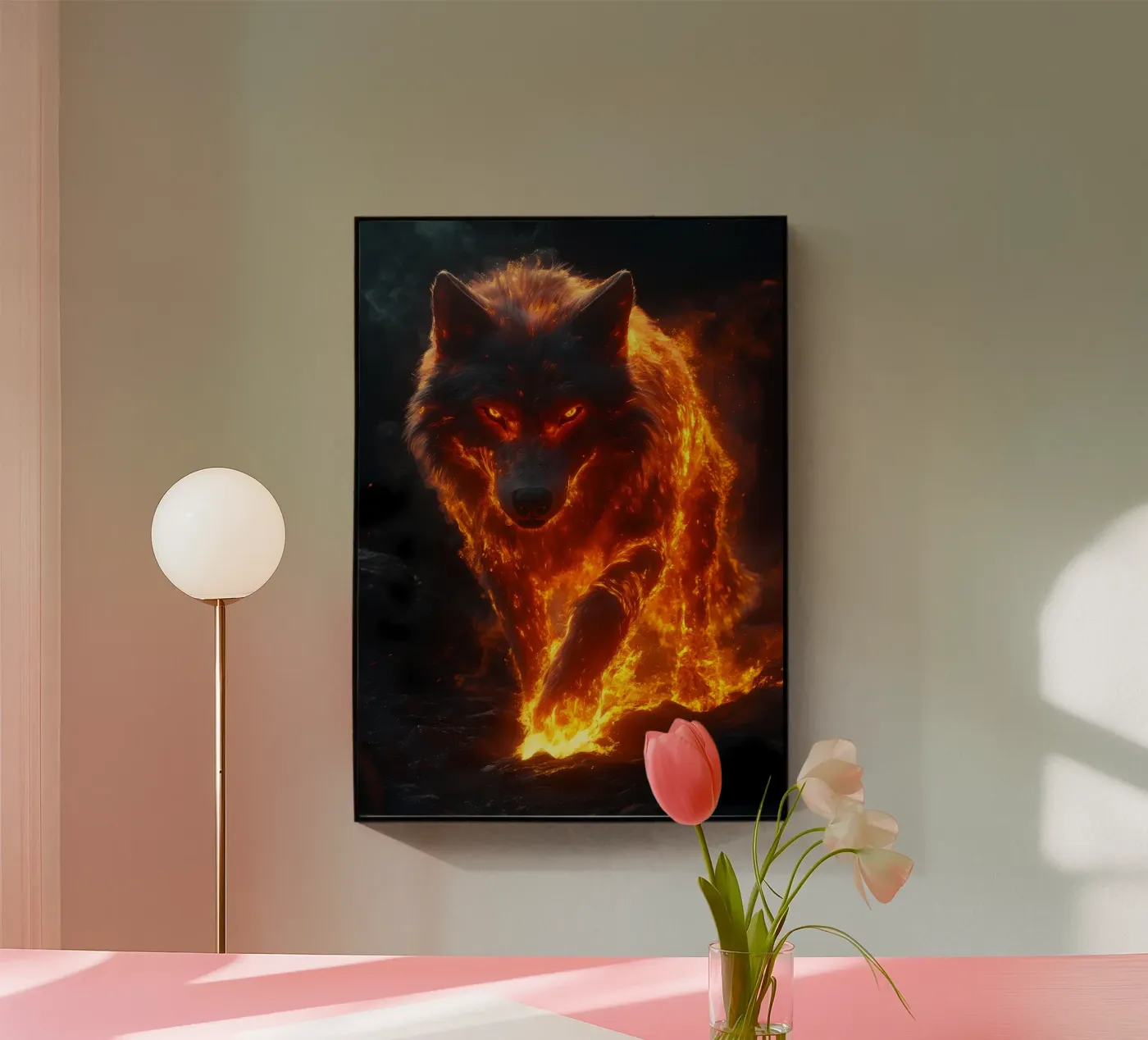 Animale lupo plexiglass da Pierre Walton