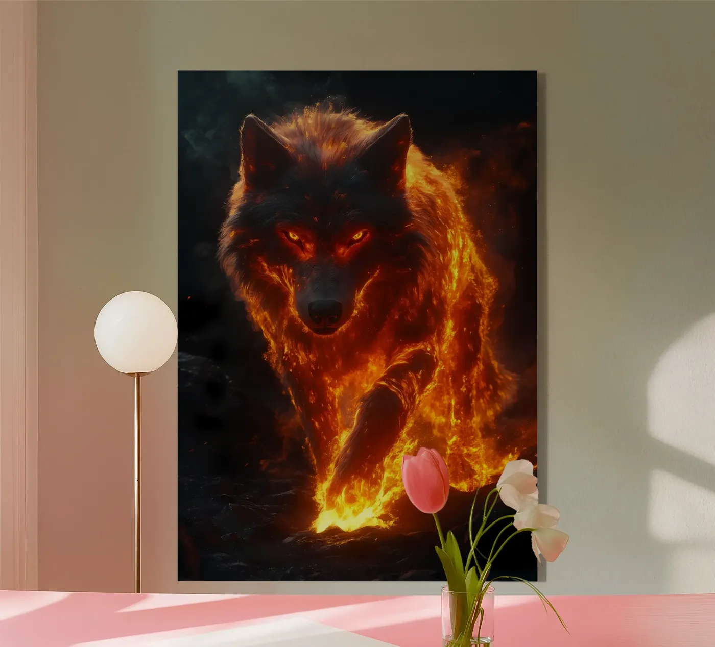 Animale lupo plexiglass da Pierre Walton