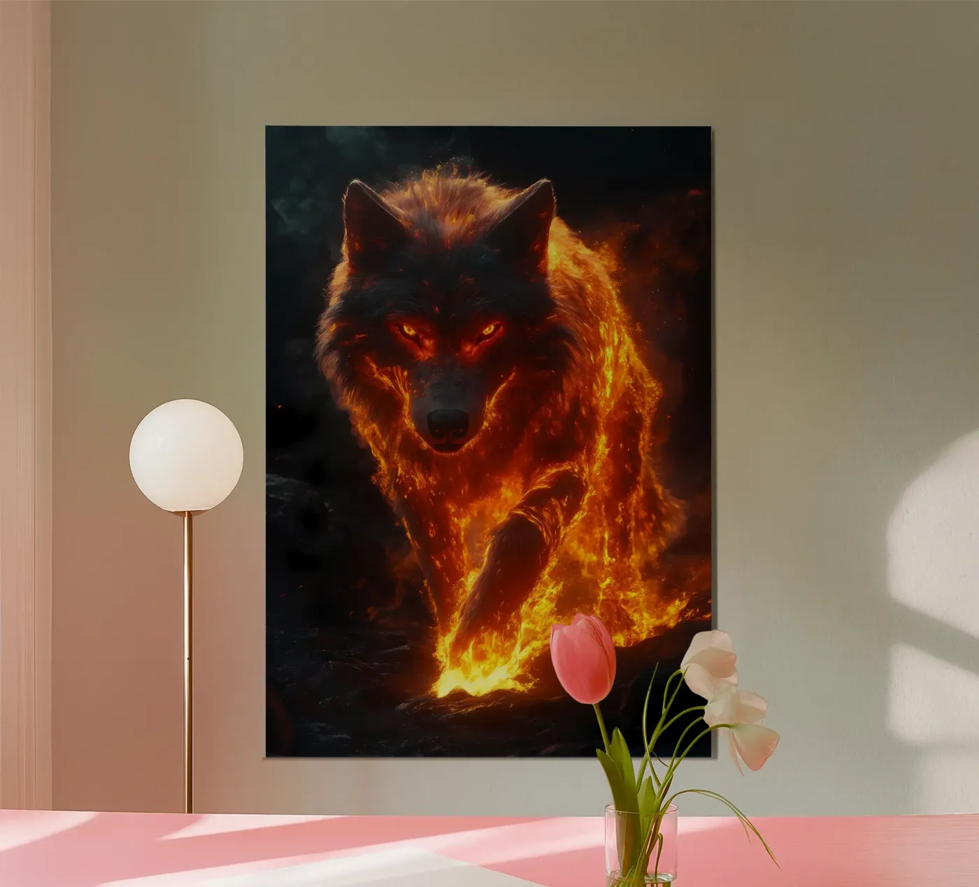 Wolf Dier poster van Pierre Walton