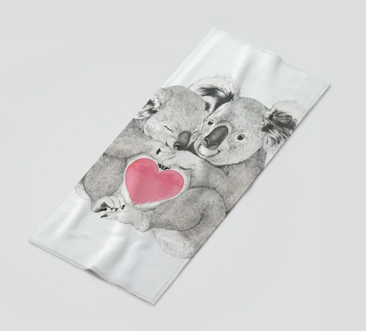 Koala beach towel by Laura Graves