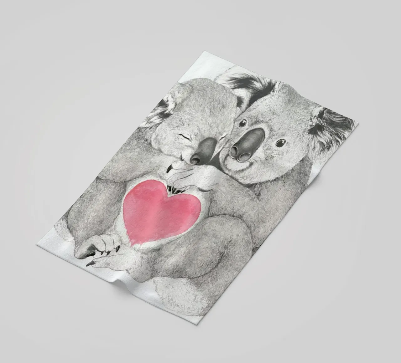 Koala beach towel by Laura Graves