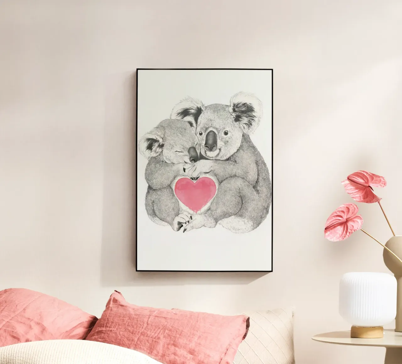 Koala Acryl-Glas von Laura Graves