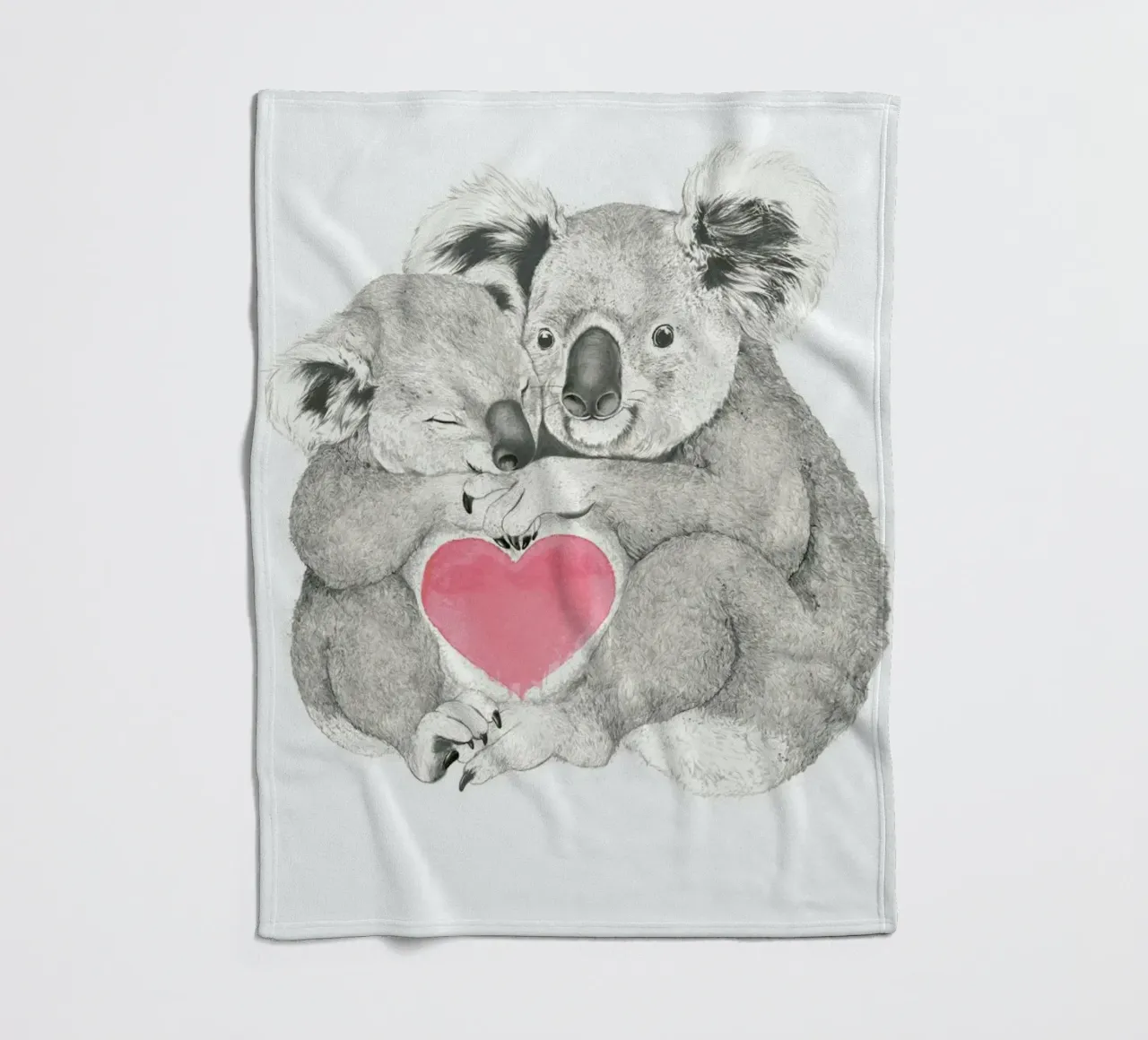 Koala fleece blanket by Laura Graves