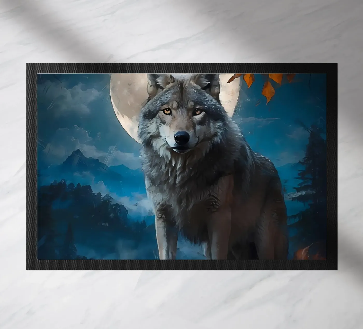 Wolf Animal deurmat van Pierre Walton