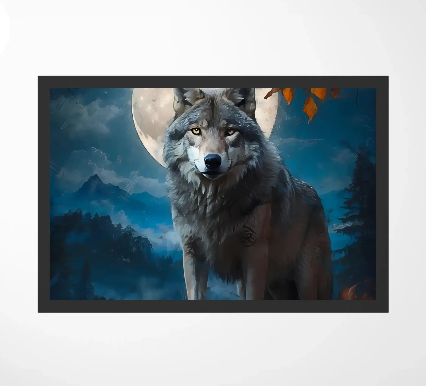 Wolf Animal deurmat van Pierre Walton
