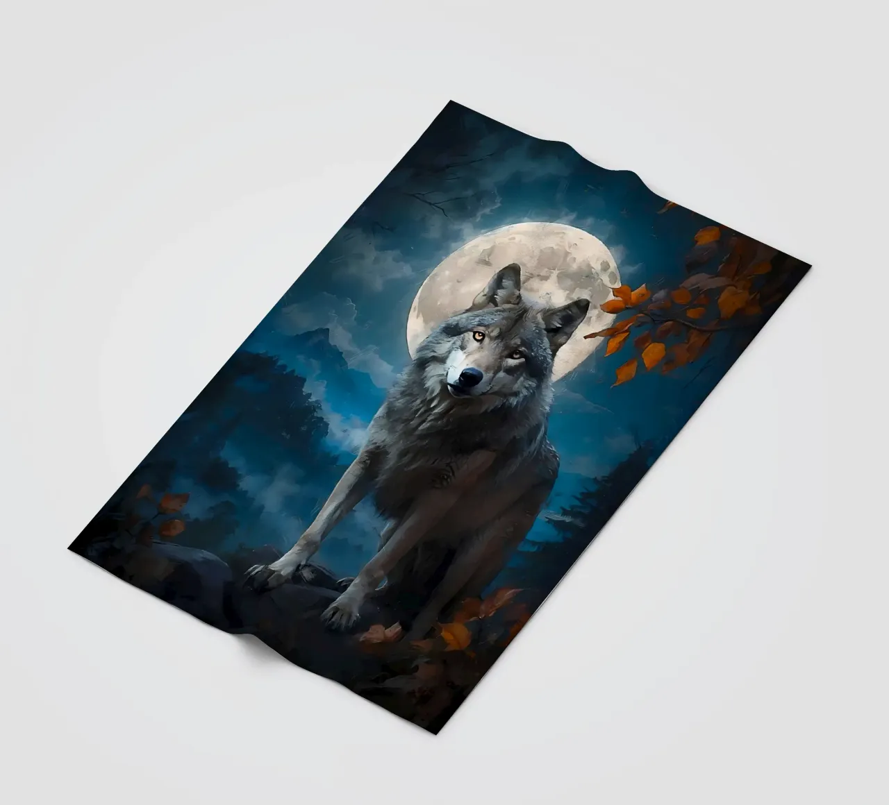 Wolf Dier fleecedeken van Pierre Walton