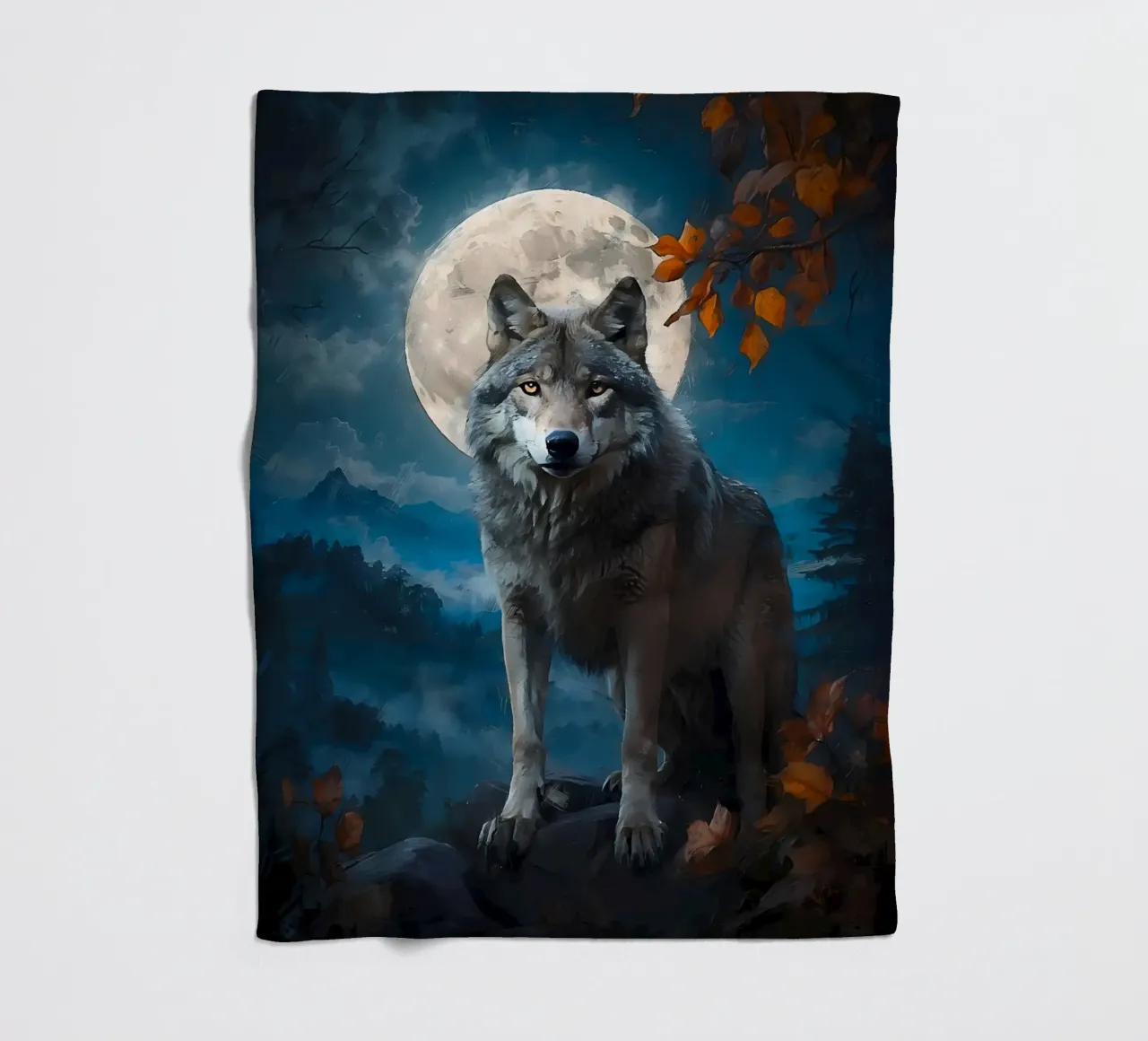 Wolf Dier fleecedeken van Pierre Walton