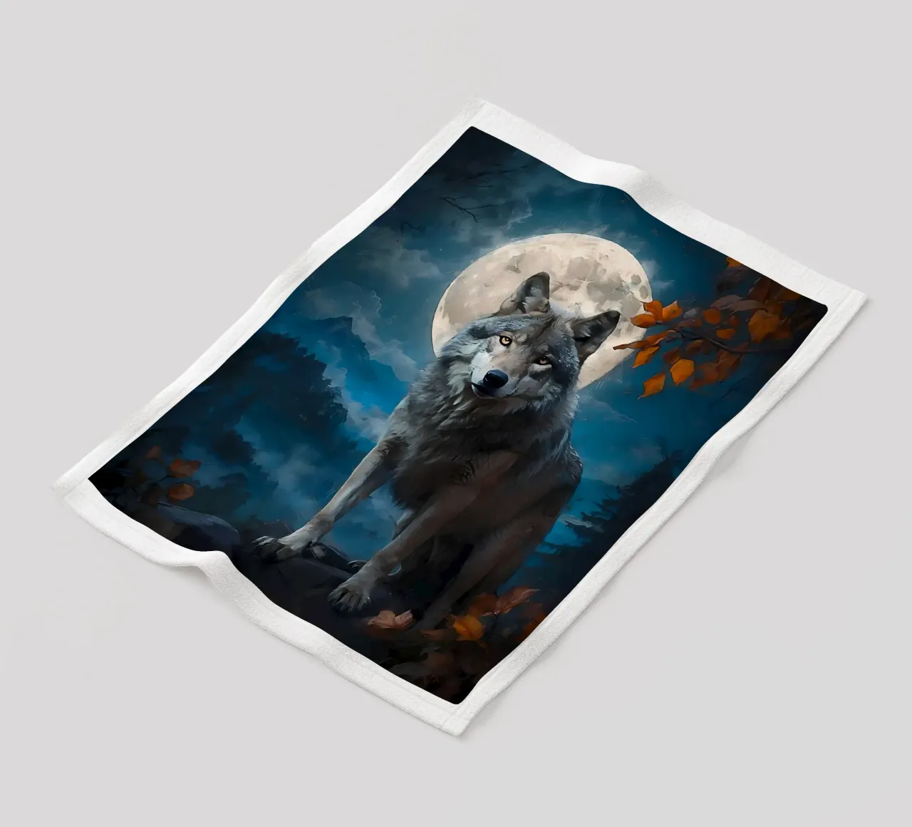 Wolf Dier fleecedeken van Pierre Walton