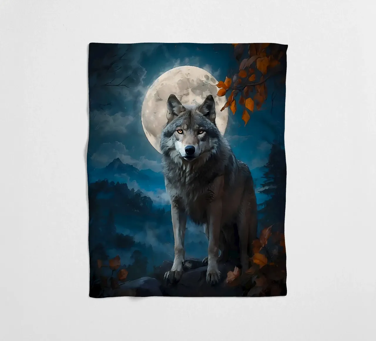 Wolf Dier fleecedeken van Pierre Walton