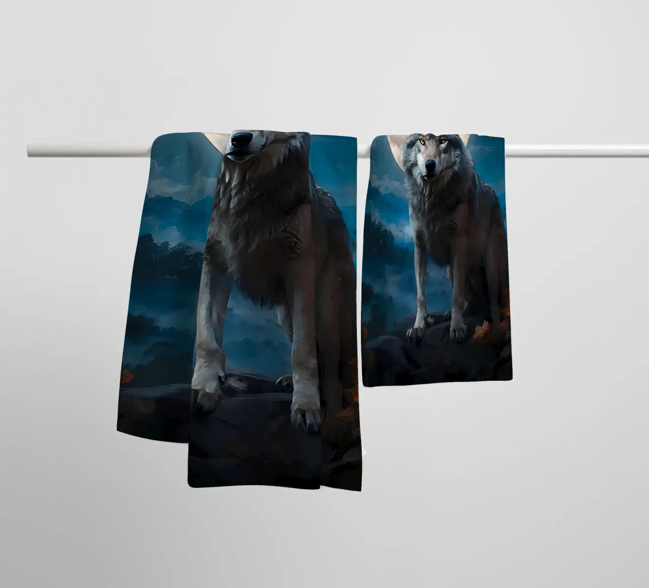Animale lupo asciugamano da bagno da Pierre Walton