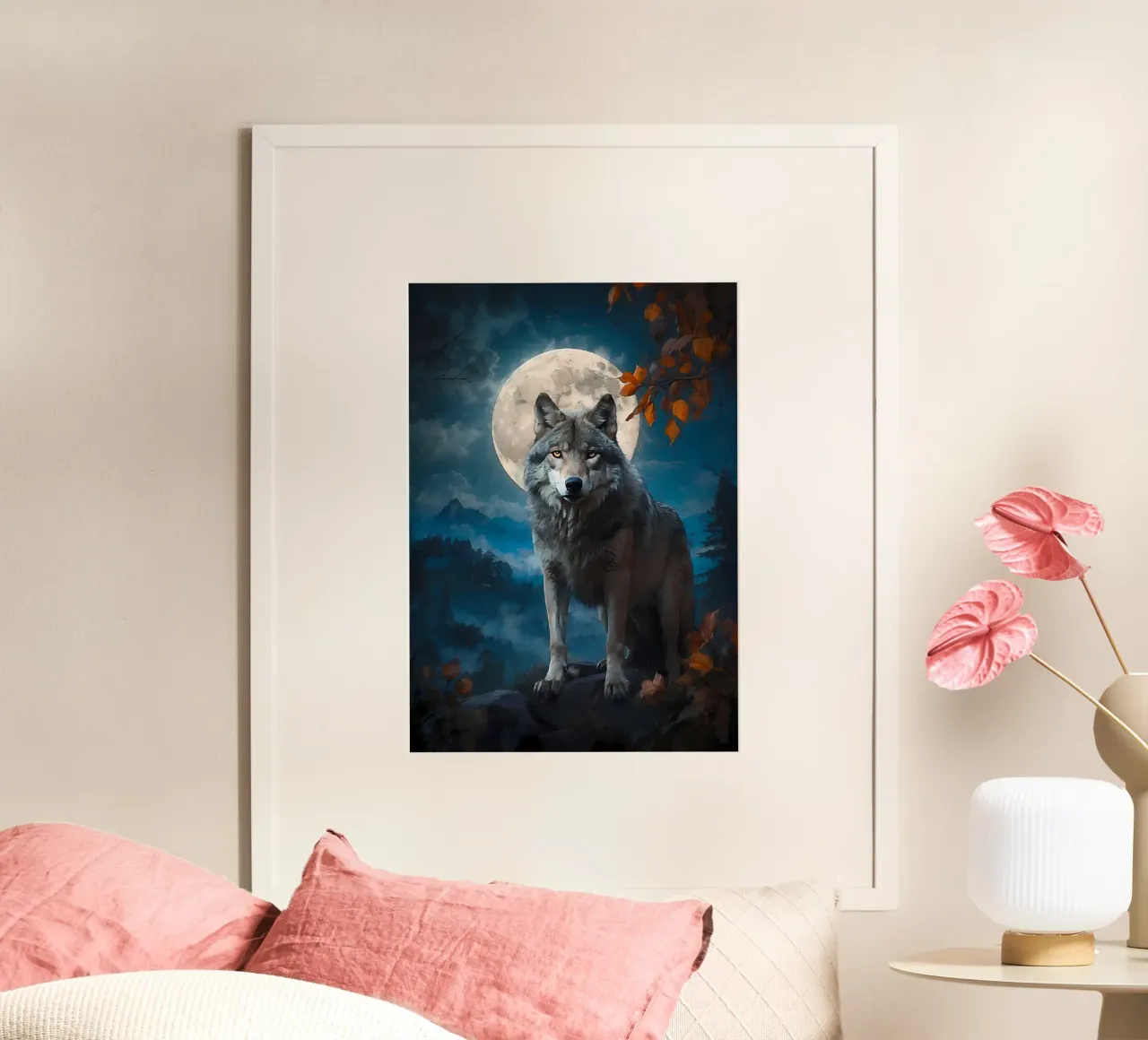 Wolf Dier poster van Pierre Walton