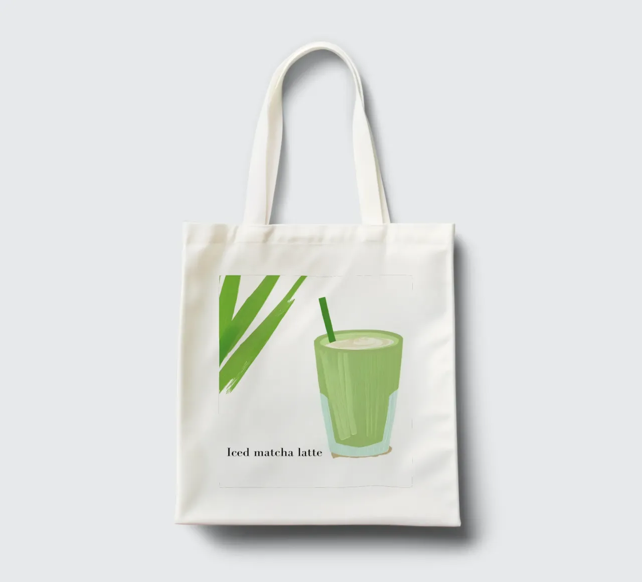 Iced matcha latte borsa in juta da designsbysophia