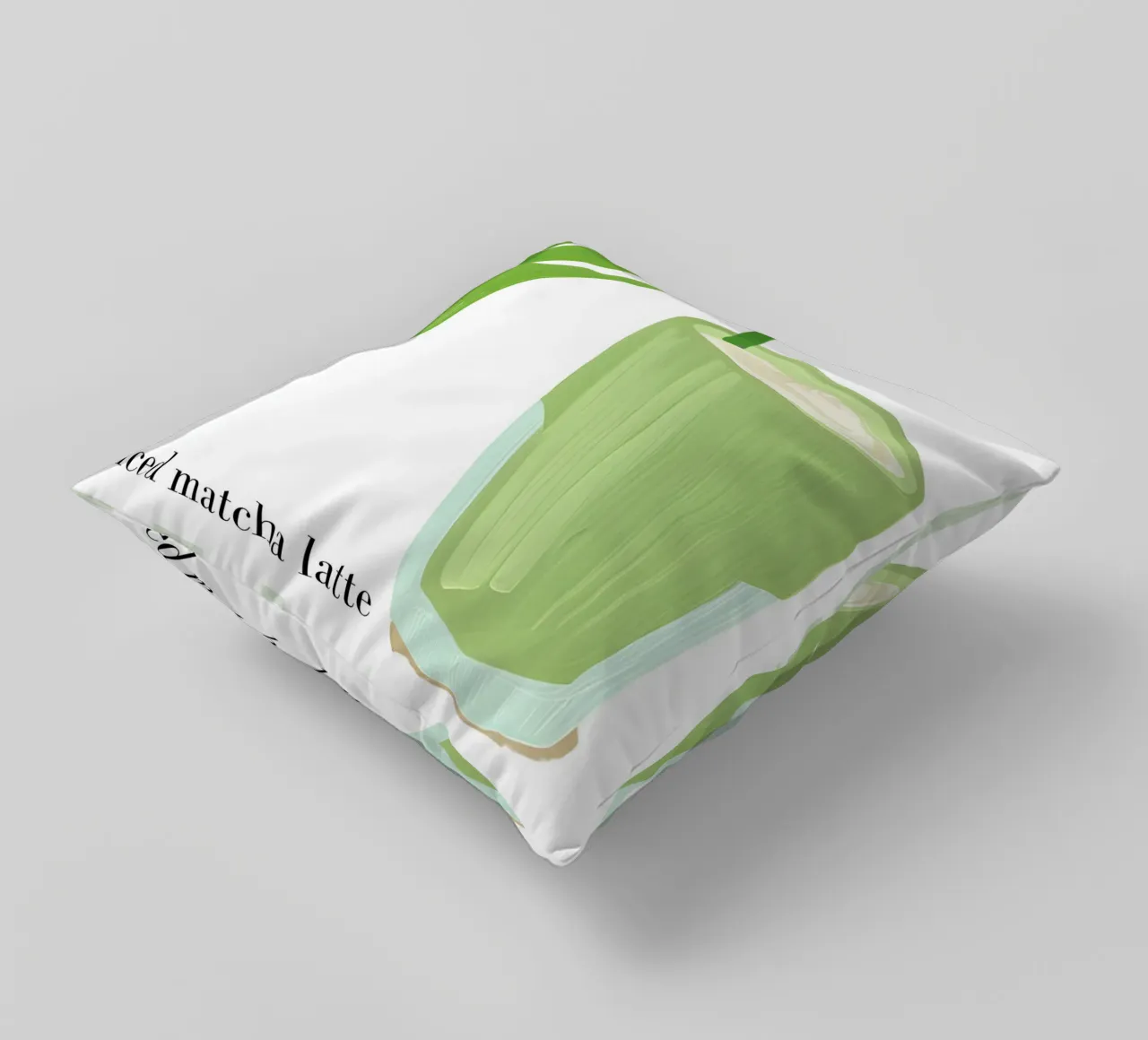 Iced matcha latte cuscino da designsbysophia