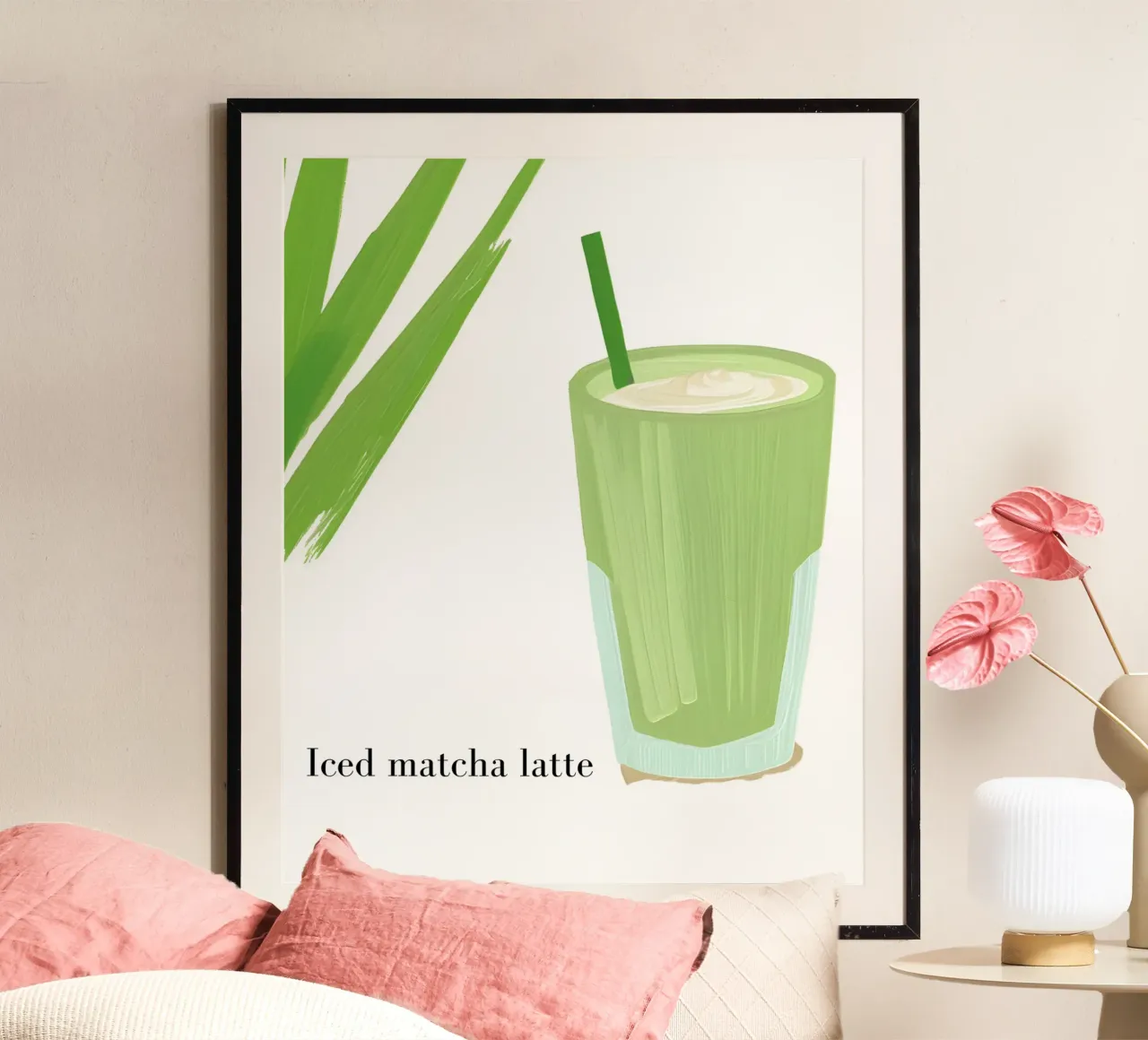 Iced matcha latte carta hahnemühle da designsbysophia