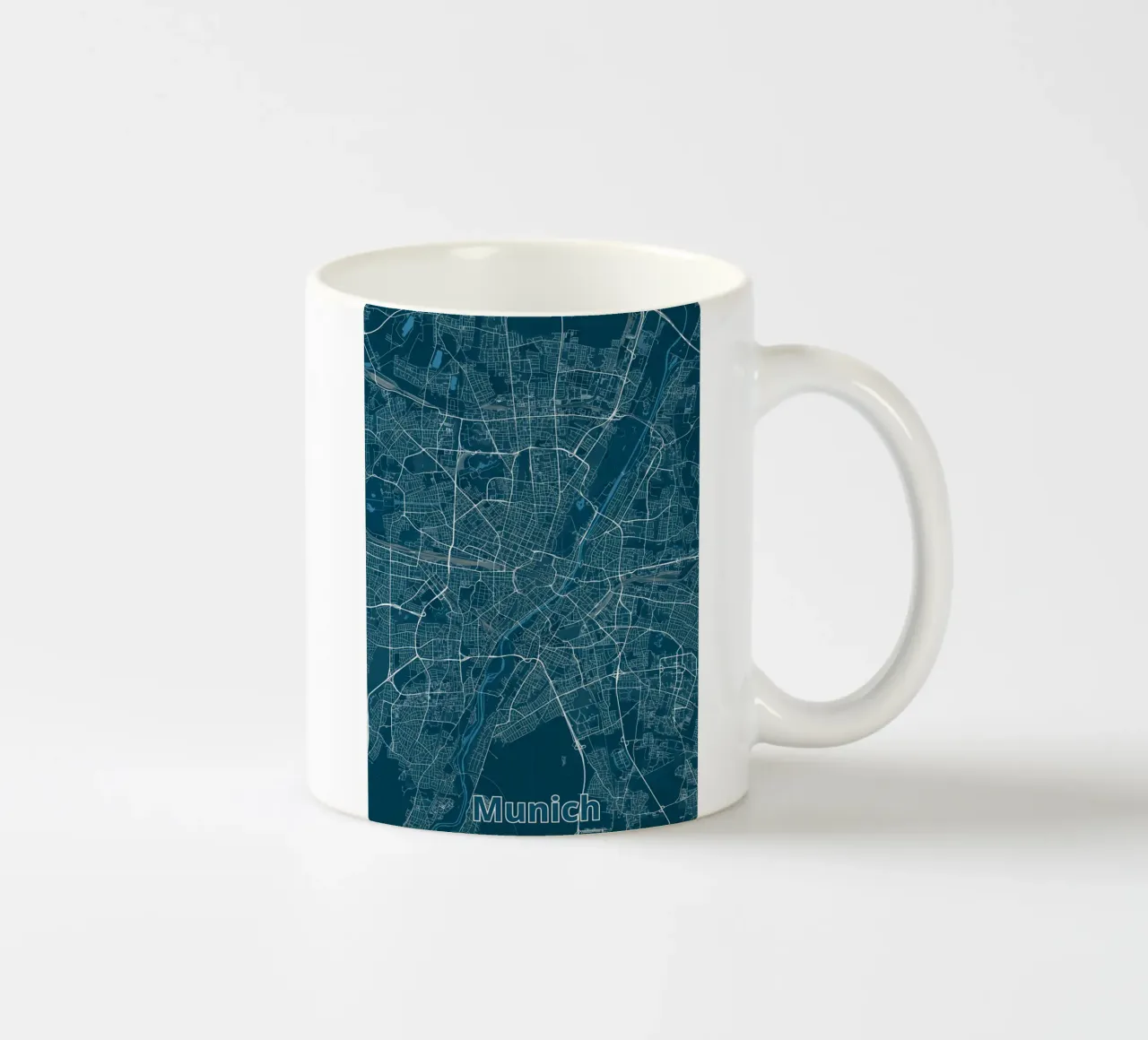 Mappa della città di Monaco tazza in ceramica da Christopher Adams