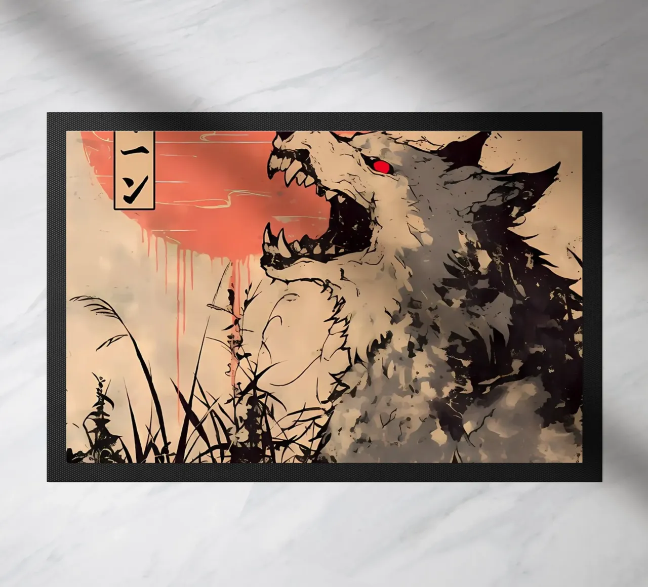 Wolf Animal deurmat van Pierre Walton