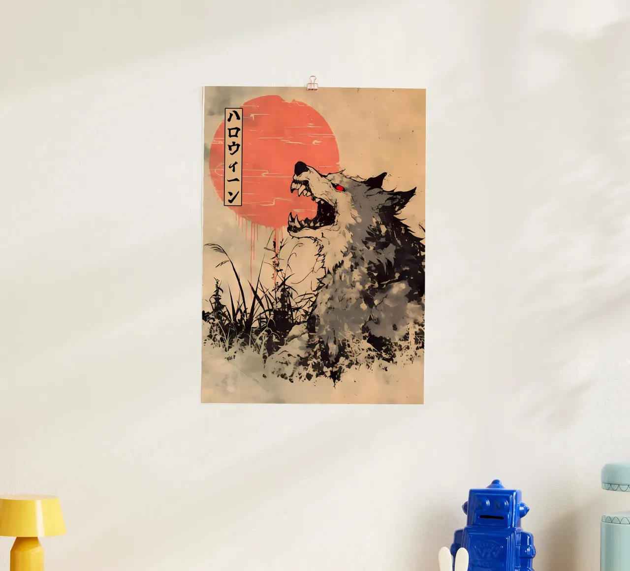 Wolf Dier poster van Pierre Walton