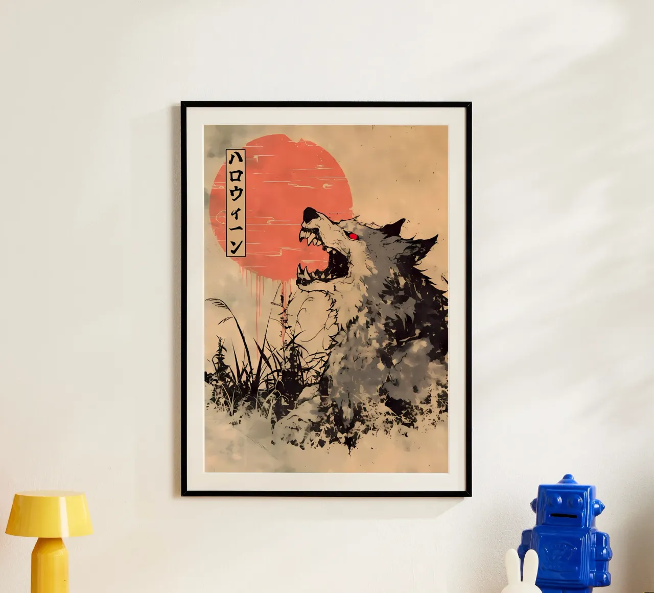 Wolf Dier poster van Pierre Walton