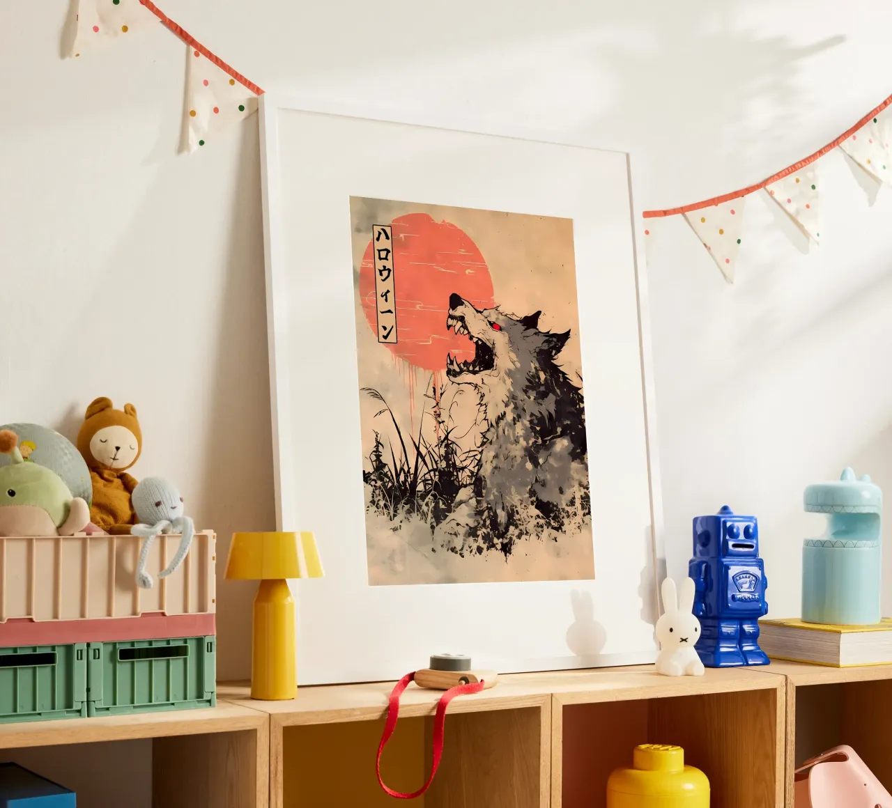 Wolf Dier poster van Pierre Walton