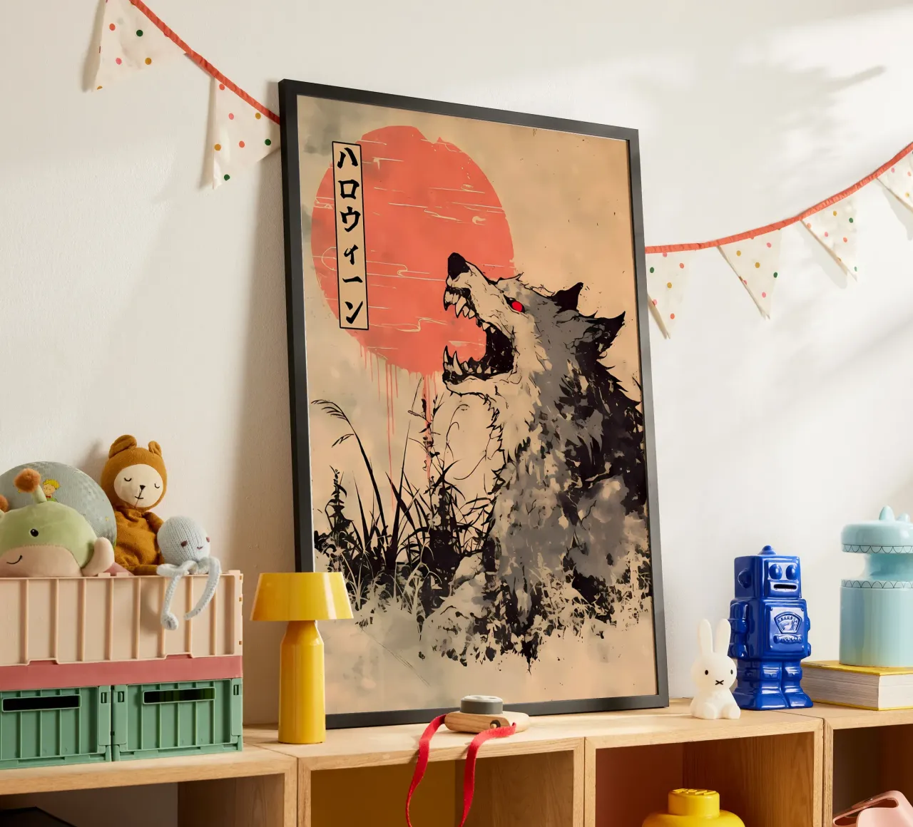 Wolf Dier poster van Pierre Walton