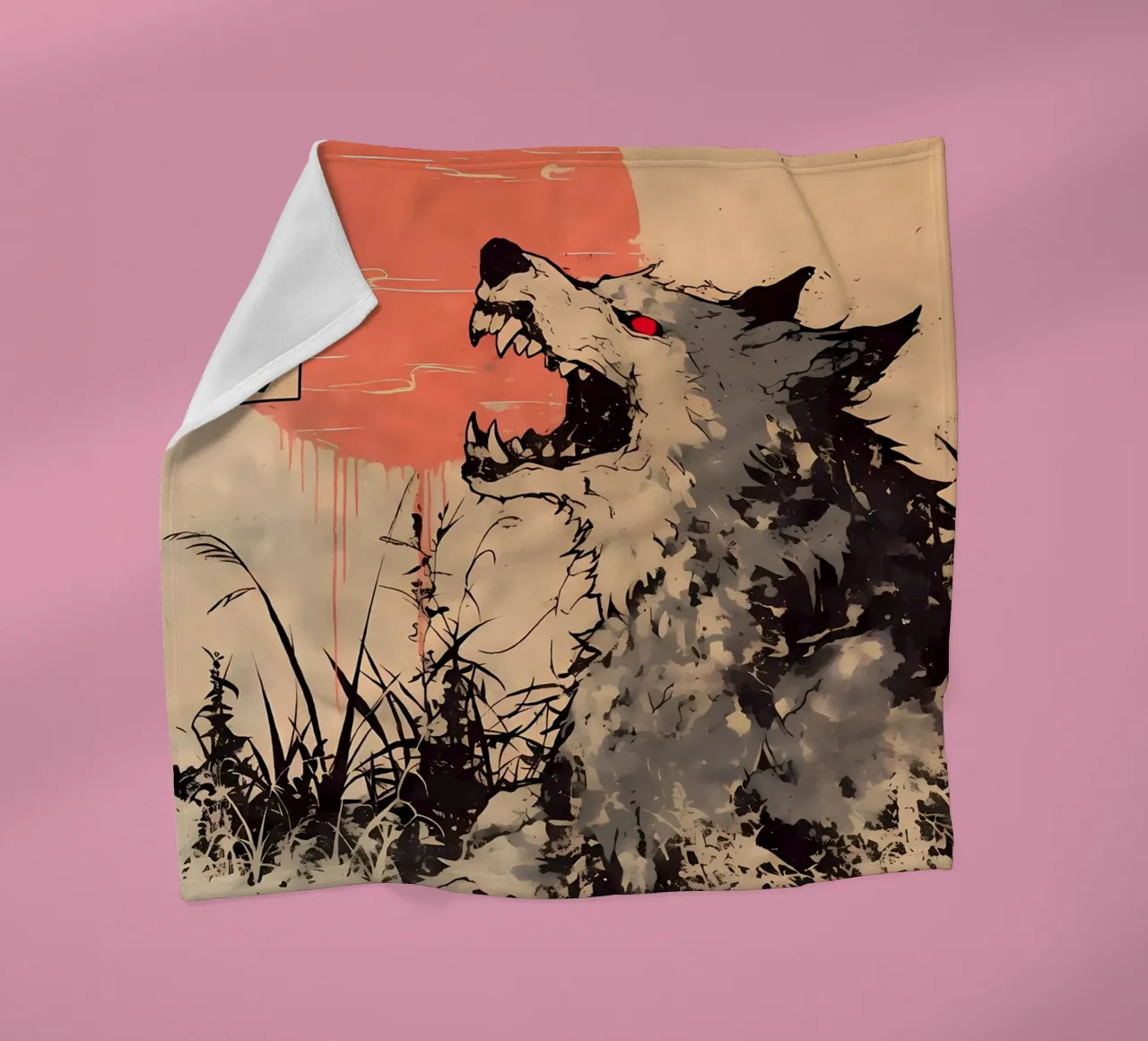 Animale lupo coperta in pile da Pierre Walton