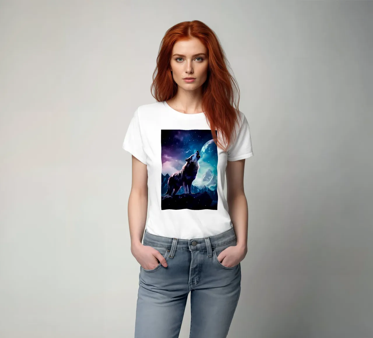 Animale lupo t-shirt da Pierre Walton