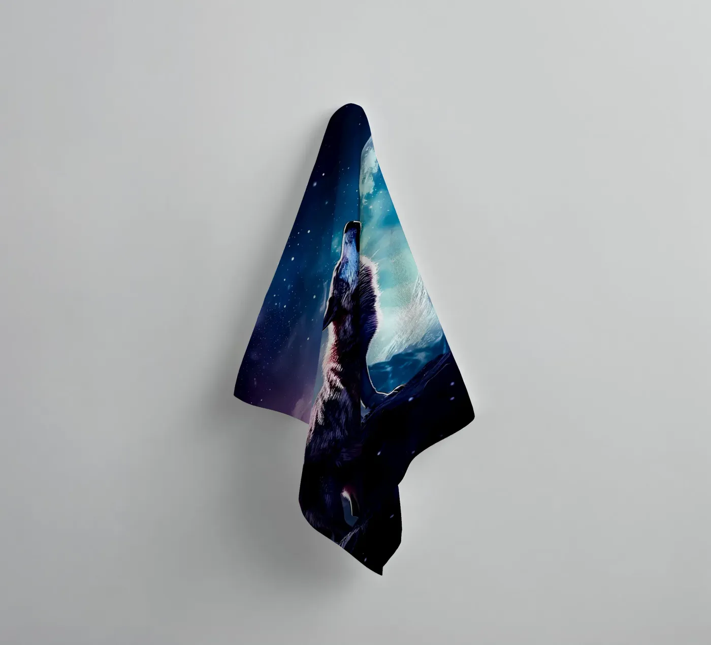 Wolf Dier badhanddoek van Pierre Walton