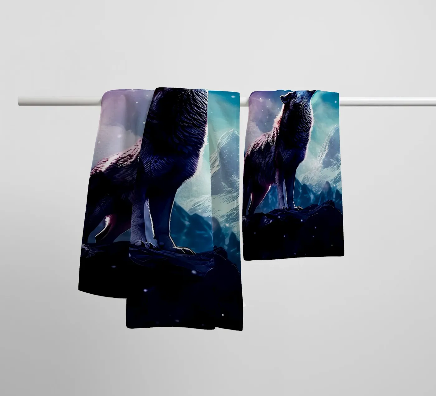 Wolf Dier badhanddoek van Pierre Walton