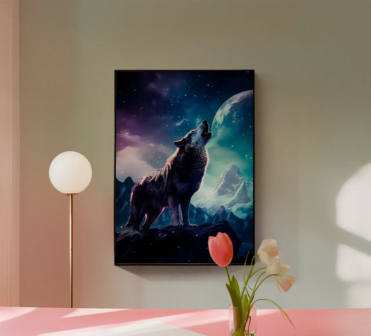 Animale lupo plexiglass da Pierre Walton