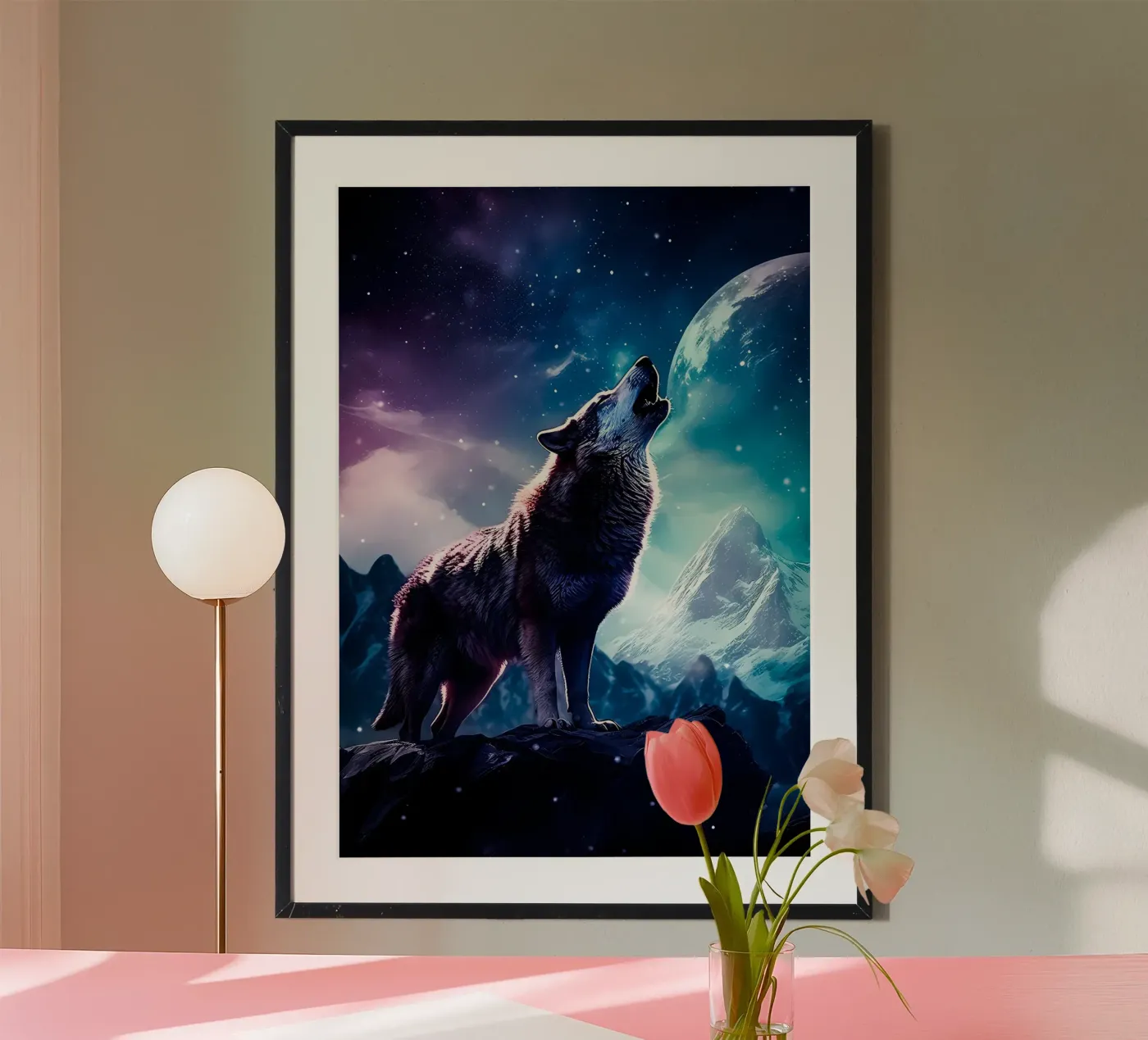 Wolf Tier Poster von Pierre Walton