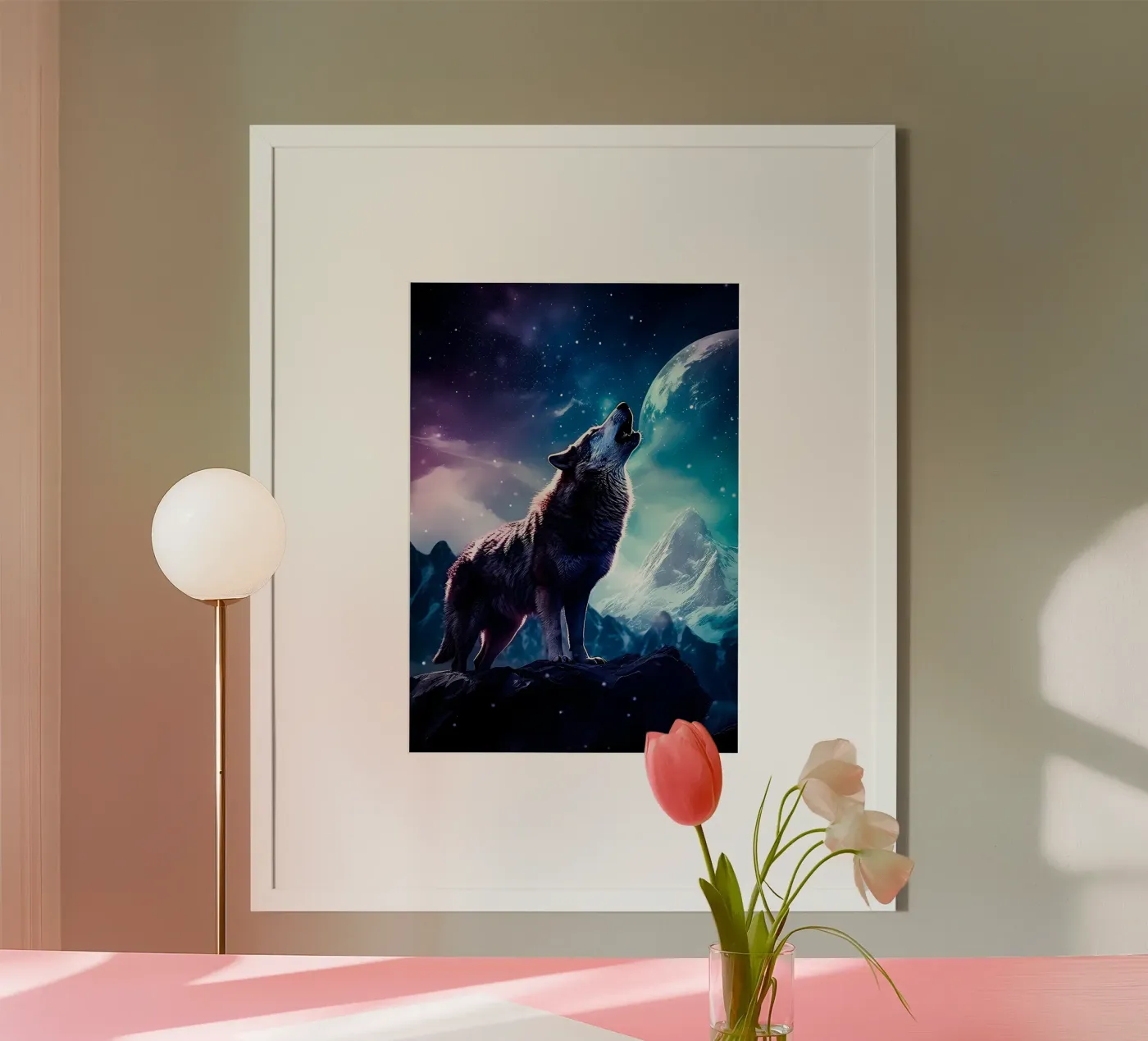 Wolf Tier Poster von Pierre Walton