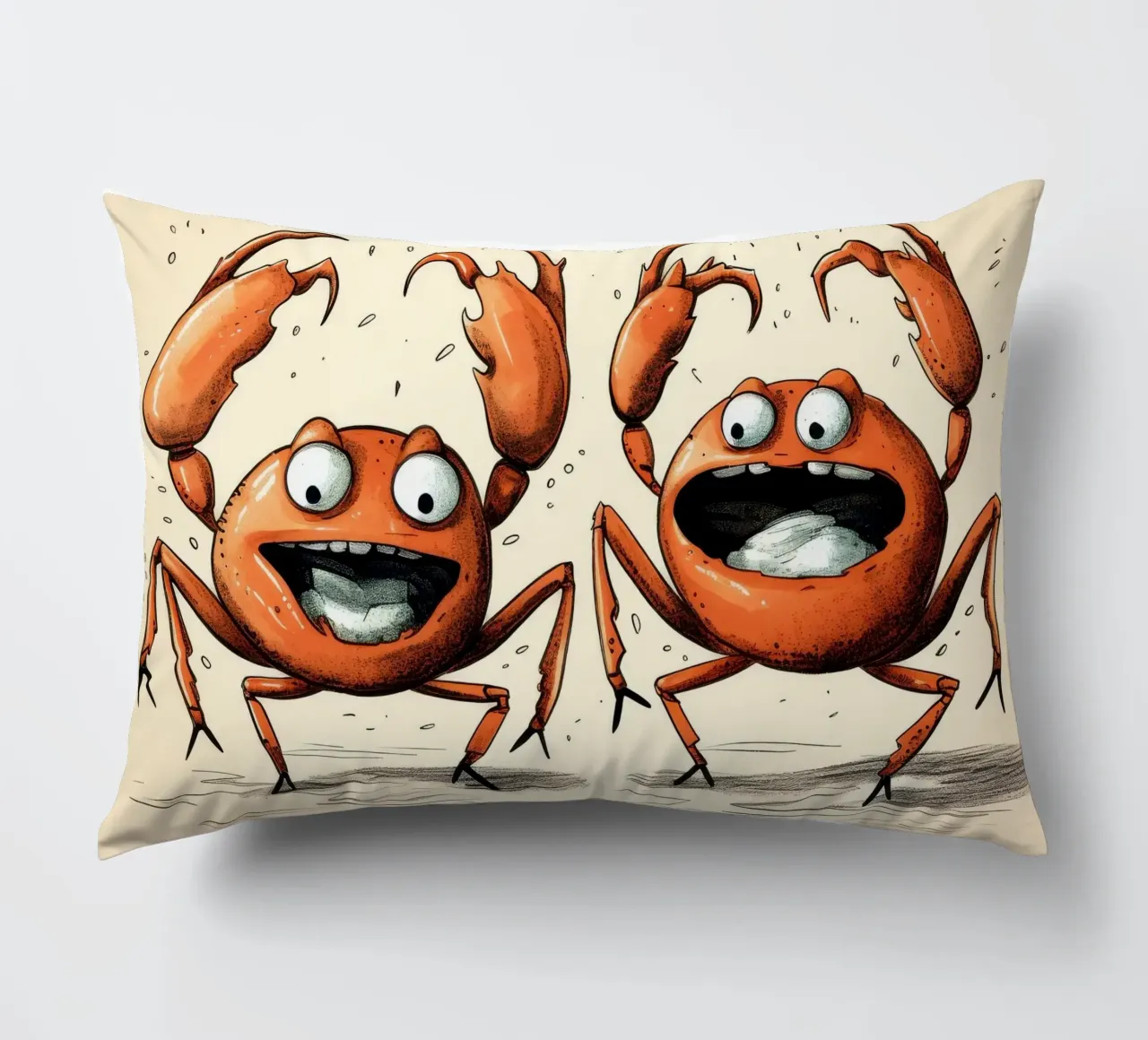 Retro Crab Duo cuscino da Funny Animals