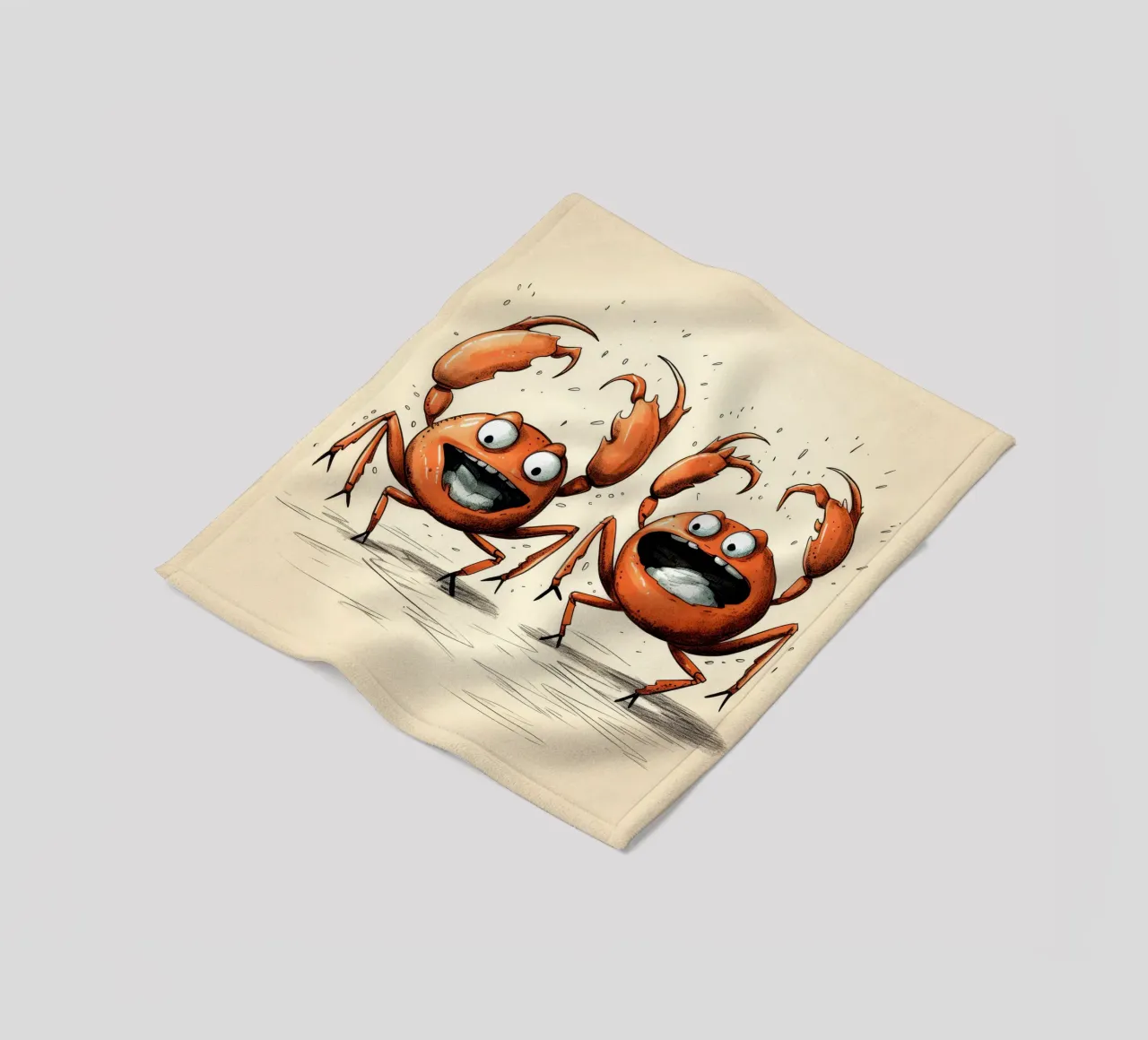 Retro Crab Duo coperta in pile da Funny Animals