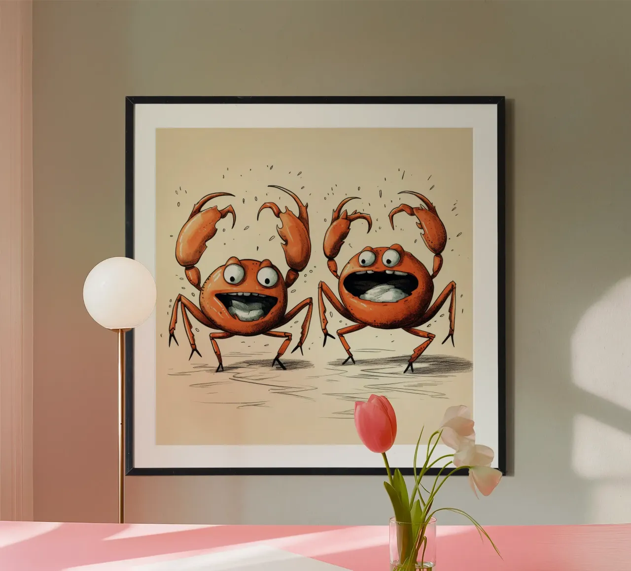Retro Crab Duo carta hahnemühle da Funny Animals