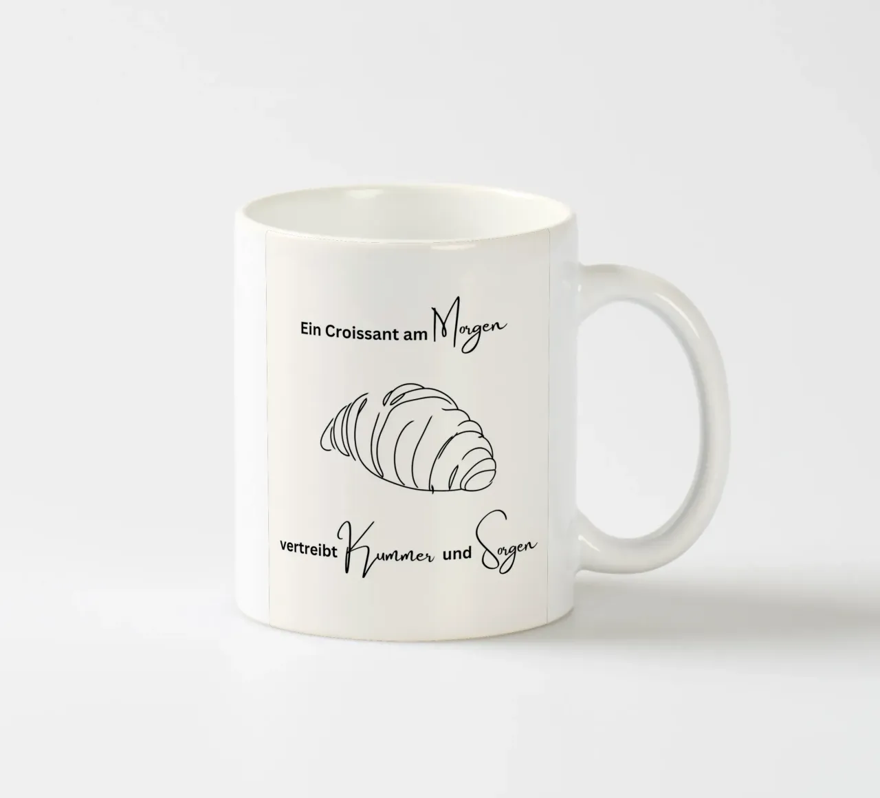 Ein Croissant am Morgen... tazza in ceramica da designsbysophia