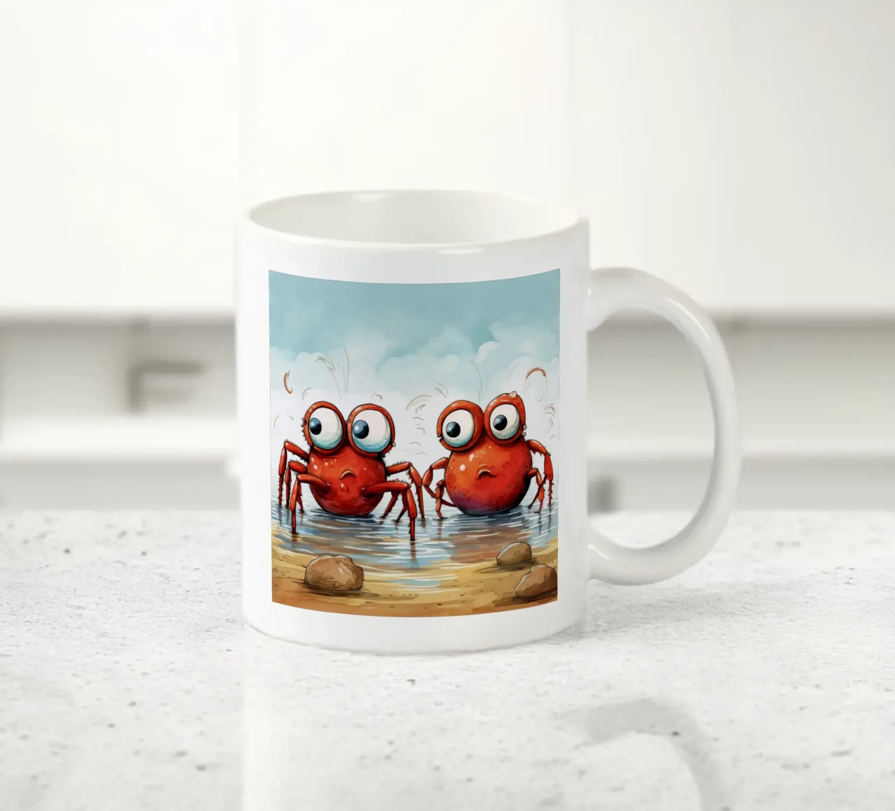Retro Crab Duo tazza in ceramica da Funny Animals