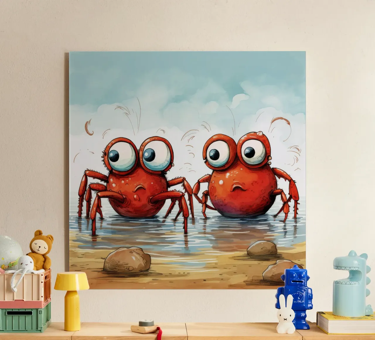 Retro Crab Duo plexiglass da Funny Animals