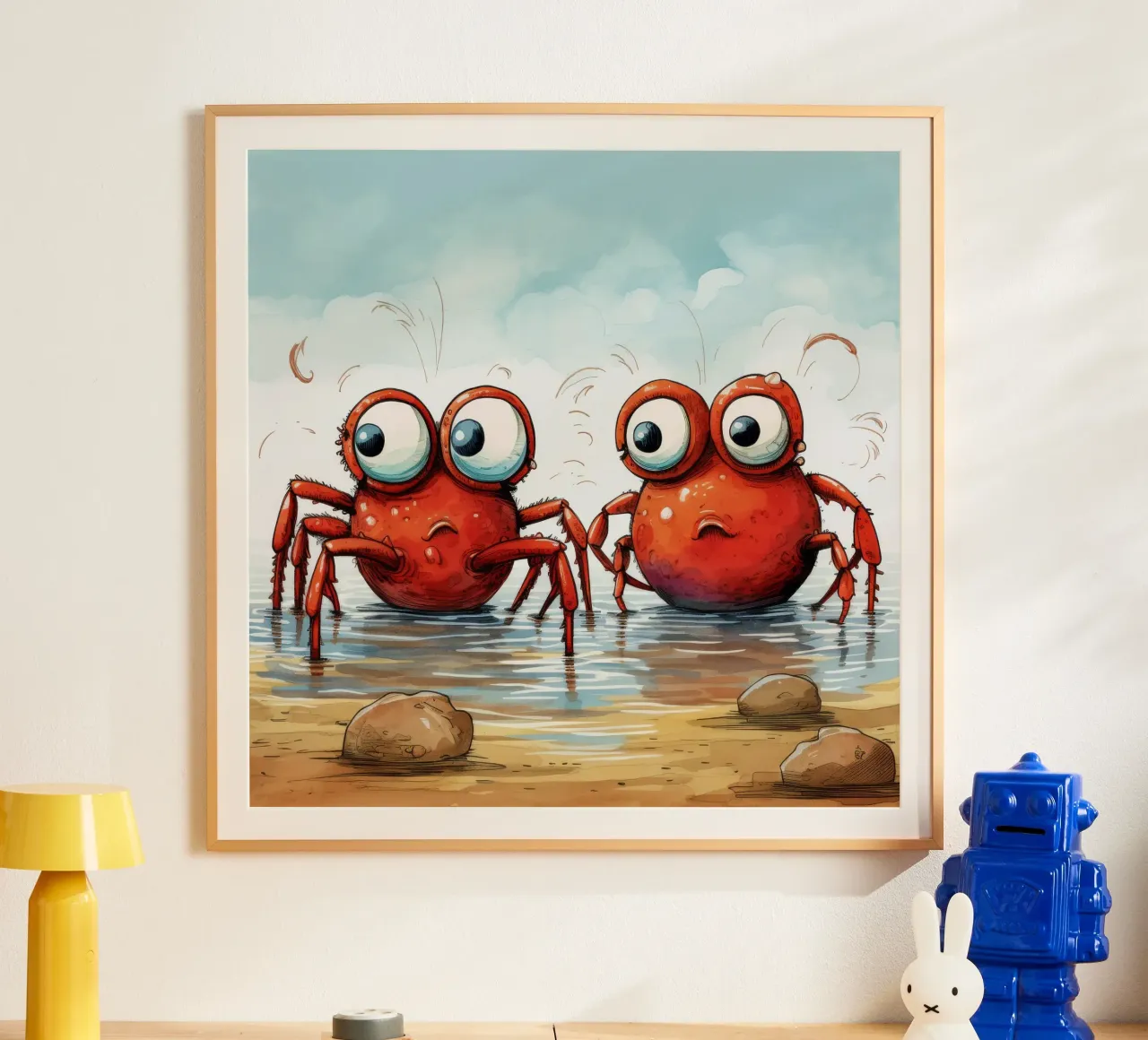 Retro Crab Duo carta hahnemühle da Funny Animals