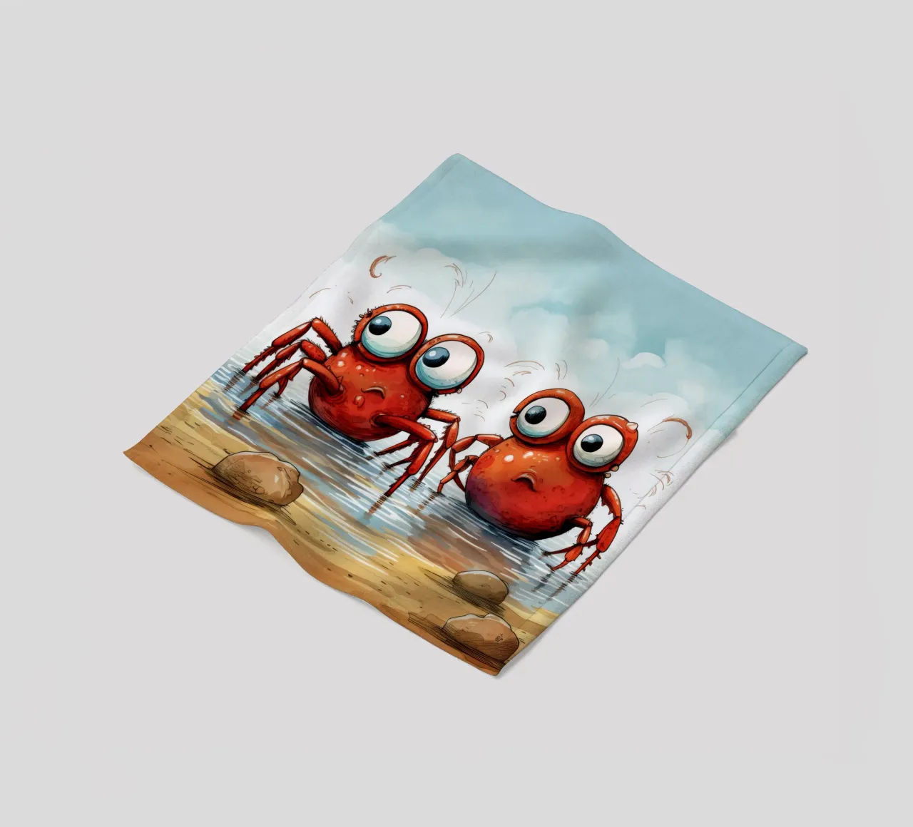 Retro Crab Duo coperta in pile da Funny Animals