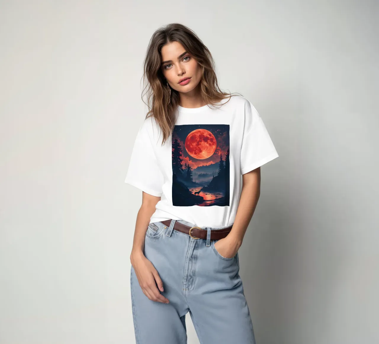 Animale lupo t-shirt da Pierre Walton