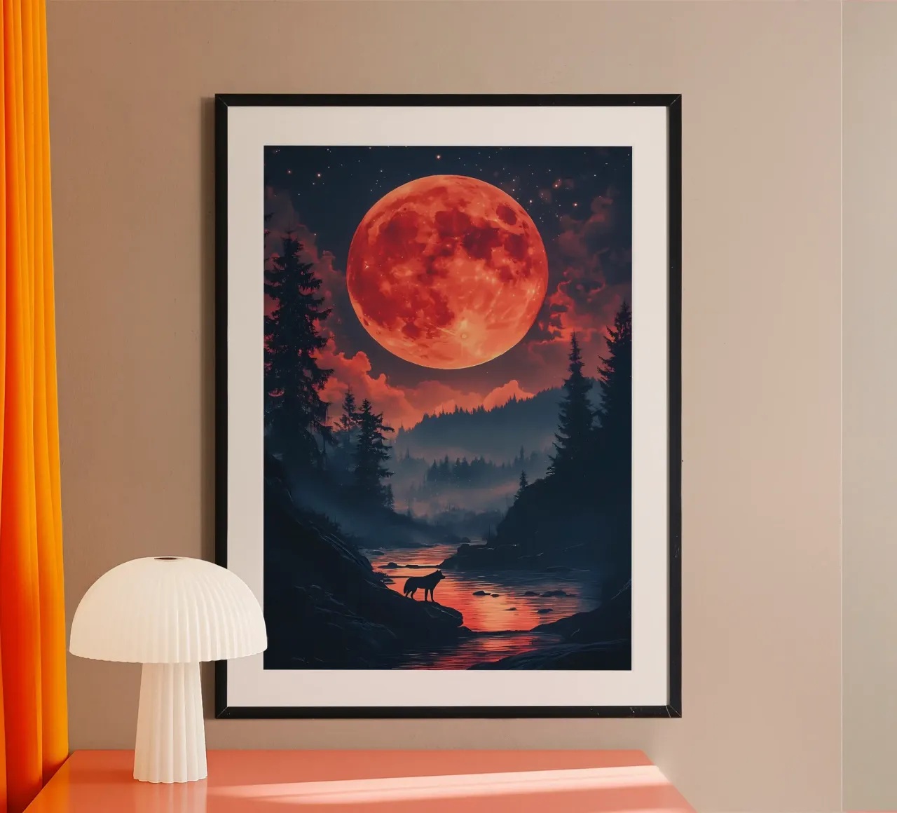 Wolf Dier poster van Pierre Walton