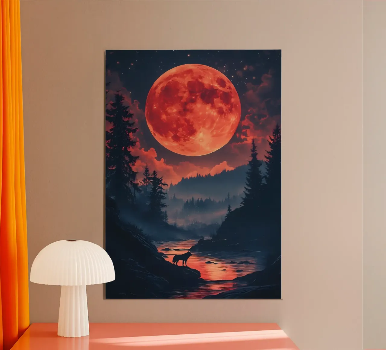 Wolf Dier poster van Pierre Walton