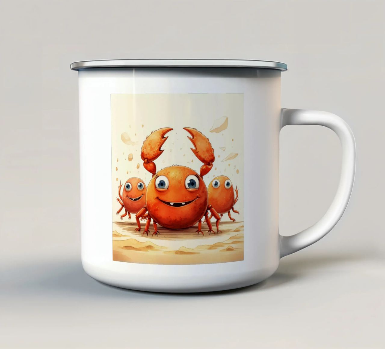 Gang di granchi retrò tazza in smalto da Funny Animals