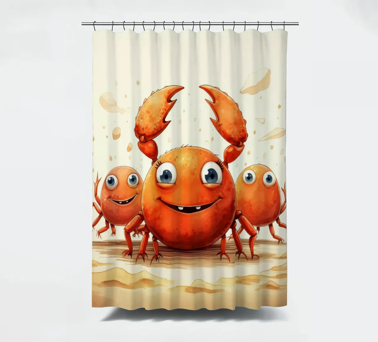 Retro-Krabbengang Duschvorhang von Funny Animals