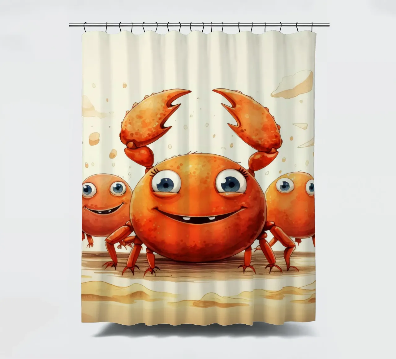 Retro-Krabbengang Duschvorhang von Funny Animals