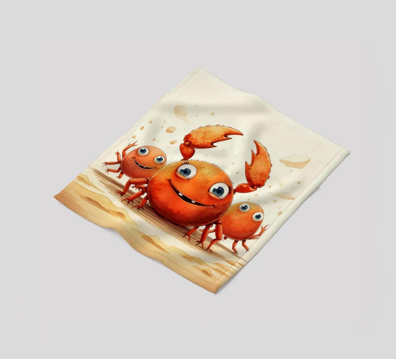 Retro-Krabbengang Fleecedecke von Funny Animals