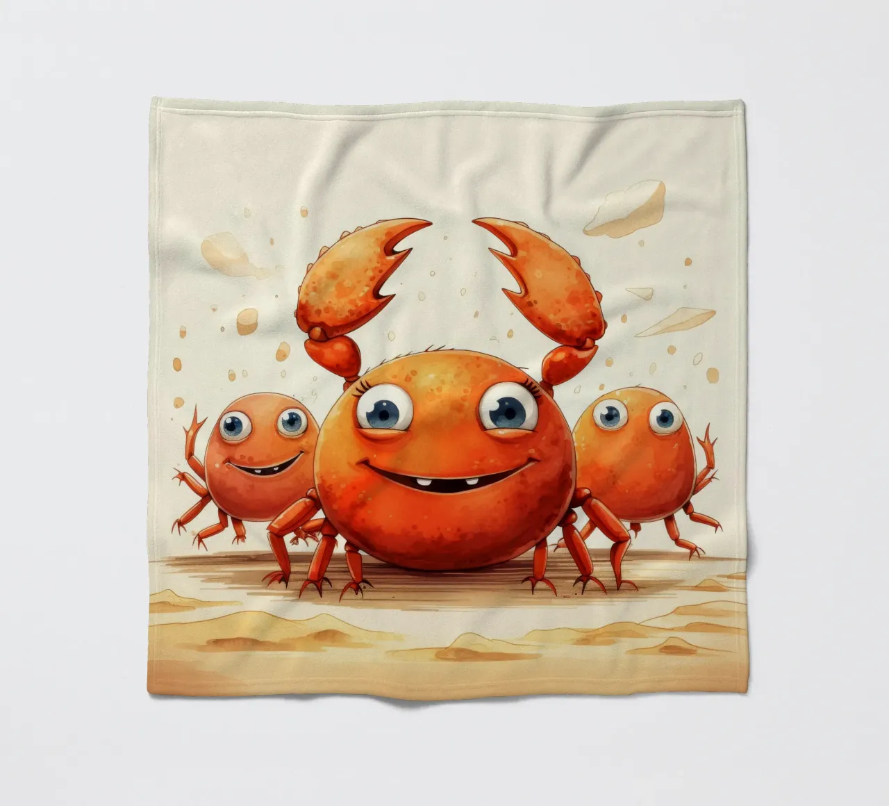 Retro-Krabbengang Fleecedecke von Funny Animals