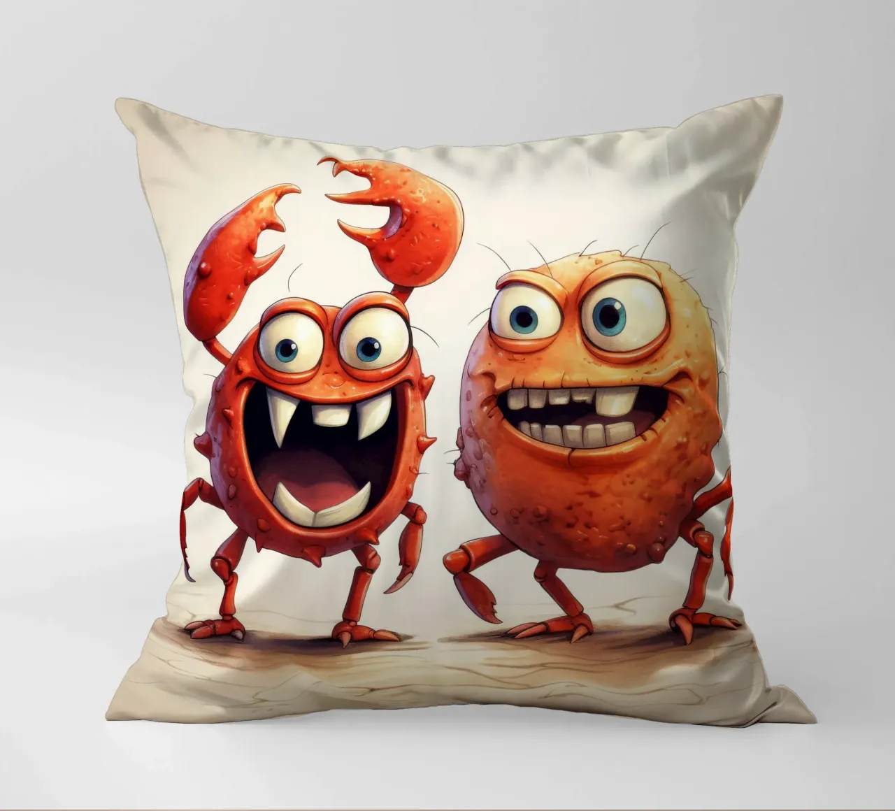 Retro Crab Duo cuscino da Funny Animals