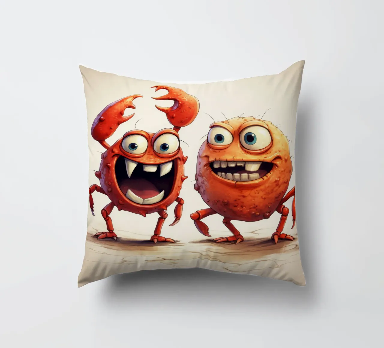 Retro Crab Duo cuscino da Funny Animals