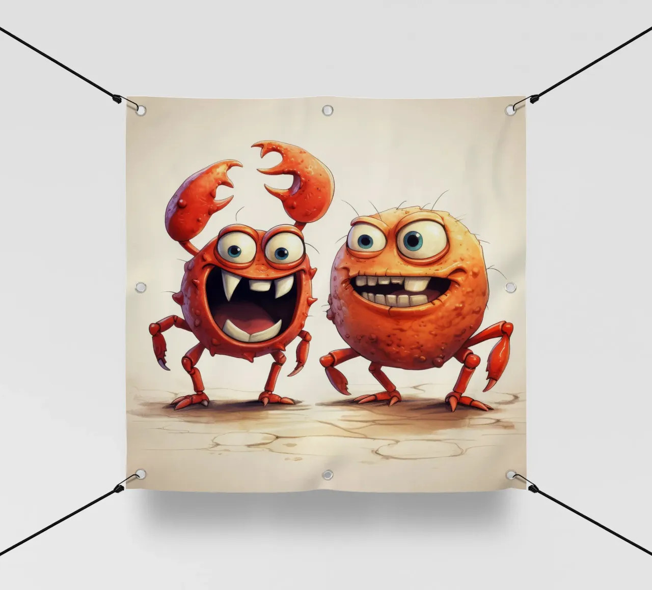 Retro Crab Duo telo in pvc da Funny Animals